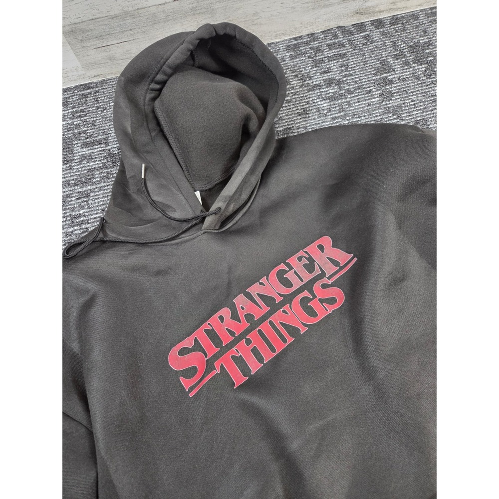 Unbranded Stranger Things Hoodie Mens XXL Black Graphic Pullover